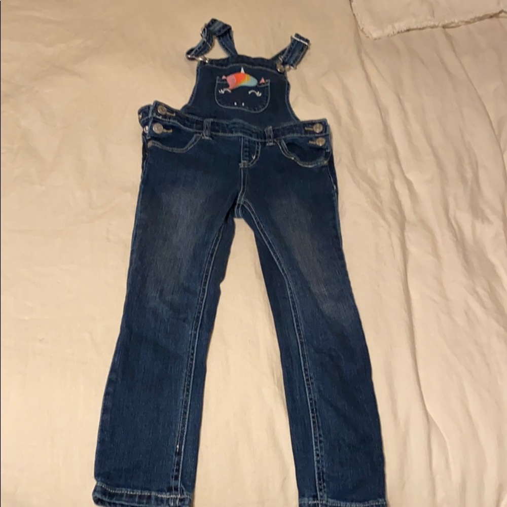 Unicorn Jean overalls for girls
